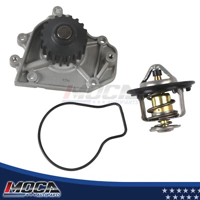 Water Pump w/ Thermostat Housing Assembly Fit for 1990-1995 Acura Integra 1.8L - Image 1 of 4
