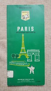 Vintage Michelin Tourist Paris Guide Green Book 1967-68 English FREE SHIPPING 