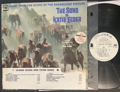 promo The SONS of KATIE ELDER Elmer Bernstein Johnny Cash John Wayne OL 6420 NM - Image 1 of 4