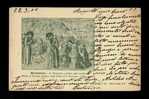 cartolina MONTEFALCO S. Francesco predica agli uccelli CHIESA S. FRANCESCO - Picture 1 of 2