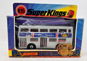 Vintage Matchbox Super Kings K15 The Londoner Bus Silver Jubilee Souvenir - Picture 1 of 9