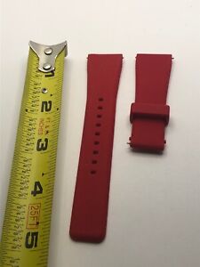 Michael Kors Watch Parts Rubber Red 2 Piece Strap 22mm YO145