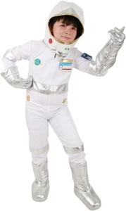 Kids Astronaut White Halloween Jumpsuit Costume with Gloves Shoes Cover - Picture 1 of 6