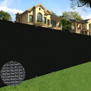 6X50ft Privacy Fence Cover Screen Fencing Mesh Shade Cover for Garden Yard Black - Picture 1 of 6