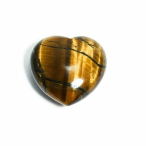 Tigers Eye Puff Herz Mut Kraft Integrität Stein Chakra Balance Geschenk unter £5 - Bild 1 von 4