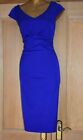 Gorgeous Coast Cobalt Blue Fitted Dress Occasion Wedding Size UK 16 .