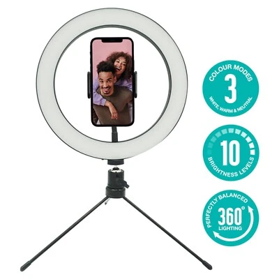 Juice Social 'Perfect Glow' Ring Light - BNIB - portable LED desktop lamp - Image 1 of 4