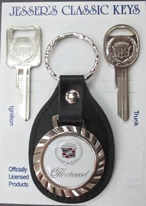 1967 White 82H1 Cadillac FLEETWOOD Royal Classic Black Leather A/B Keys Set - Bild 1 von 7