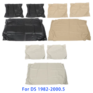 Front Seat Covers For Club Car DS 1982-2000.5 Golf Cart - White / Brown / Black - Picture 1 of 26