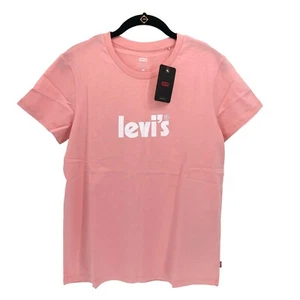 NEW Levi's Graphic T-Shirt Womens M Perfect Tee Pink 100% Cotton Standard Fit - Picture 1 of 7