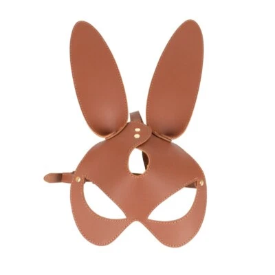Rabbit mask, Leather Bunny Face mask. Brown. - Image 1 of 4