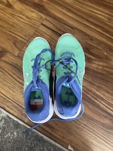 Under Armour Assert 6 Women's Size 4.5Y Green & Blue Athletic Running Shoes - Picture 1 of 6