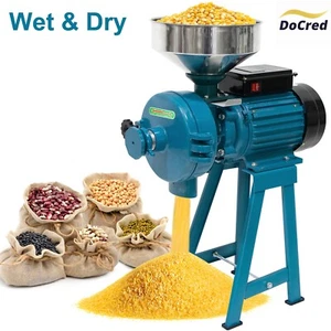 Molinillo de cereales eléctrico DoCred 3000W 110V maíz trigo harina mojado y seco - Imagen 1 de 14