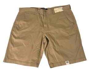 NWT Arizona Jean Co Men's Tan Classic Fit Flex Hits At Knee Chino Shorts Size 38 - Picture 1 of 7