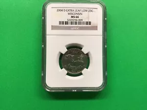 Rare Wisconsin Extra Low Leaf Error Quarter Strictly Graded NGC MS 66 - Picture 1 of 2