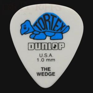 Selecciones de guitarra Dunlop Tortex Wedge púas 1,00 mm azul - 6 10 12 20 24 o 36 - Imagen 1 de 1