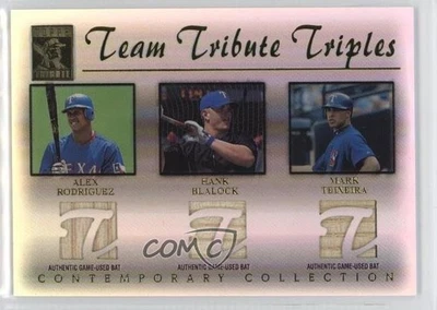 2003 Tribute - Contemporary Edition Team Triples Alex Rodriguez Mark Teixeira - Image 1 of 2