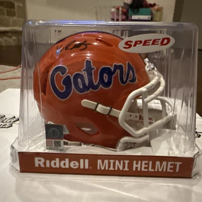 🔥Kyle Pitts Autographed Signed Florida Gators Mini Helmet, Beckett COA 🏈 - Image 1 of 4