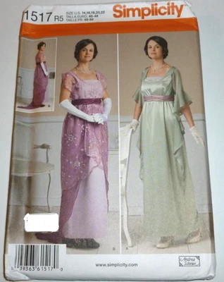 Edwardian Great Gatsby Titanic Downton Abbey Costume Sewing Pattern 14-22 LARP - Image 1 of 4