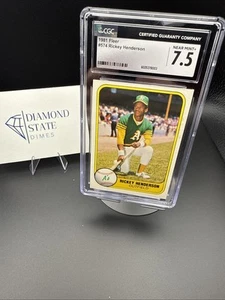 1981 Fleet Rickey Henderson #574 CGC 7.5 - Picture 1 of 2