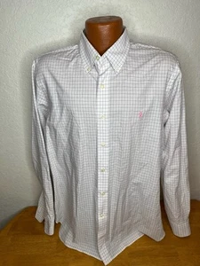Mens Polo by Ralph Lauren L/S Button Front Dress Shirt Size 17 43 - Plaid - Picture 1 of 5