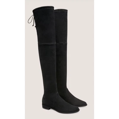 Bota Stuart Weitzman Lowland Sobre la Rodilla Negra Gamuza Talla 6.5B Nueva $950 Foto 1 de 4