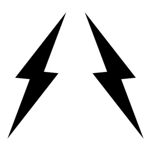 Static Window Clings - Black Window Cling  Pair of Bolts - Picture 1 of 1