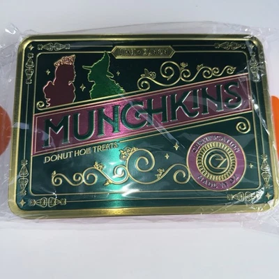 Rare Dunkin WICKED Munchkin Tin Glinda & Elphaba Pink & Green (Ships TODAY) NEW! - Image 1 of 4