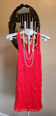 Delicious Sexywear of NY Womens Red Lindy & Lace Sexy Flapper Halloween Costume - Image 1 of 4