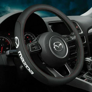 Lenkradbezug Runden Schwarz Lenkradschoner Lenkradschutz Lenkradhülle für Mazda~ - Bild 1 von 6