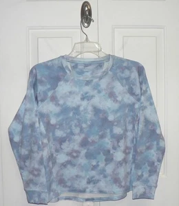 Freely Girls Pullover Long Sleeve Crew Neck Sweatshirt in Blue Parfait Large $20 - Picture 1 of 4