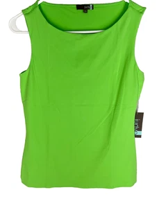 JUDY P Christina Sabrina Shell Tank XS Green Soft Sleeveless Made in USA NEW NWT - Picture 1 of 6