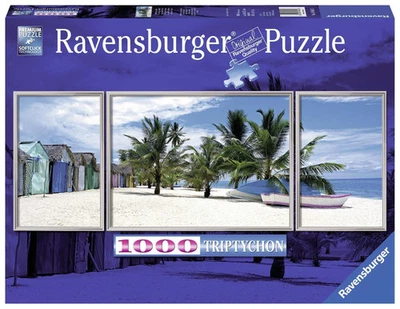 Ravensburger Puzzle 1000 Pezzi Spiaggia Palme Mare - Immagine 1 di 3