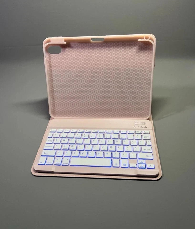 Folio Keyboard Cover Stand 7 Color Backlit Detachable Case For iPad A16 10.9/11” - Image 1 of 4