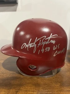 Marty Bystrom Signed Phillies Throwback Mini Helmet Inscribed 1980 WS Champs JSA - Picture 1 of 6