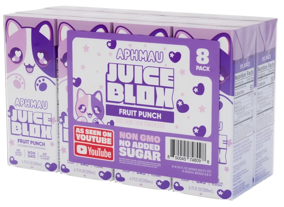 Juice Blox 8er Pack Aphmau Fruit Punch 'AS SEEN ON YOUTUBE' USA Import BB: 09/25