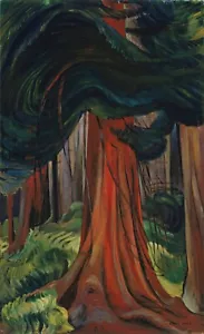 Red Cedar Painting by Emily Carr Art Reproduction - Picture 1 of 3