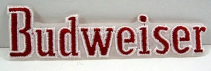 2 Budweiser Beer Iron On Jacket or Shirt Patch Old Unused Beer Distributor Stock - Picture 1 of 1