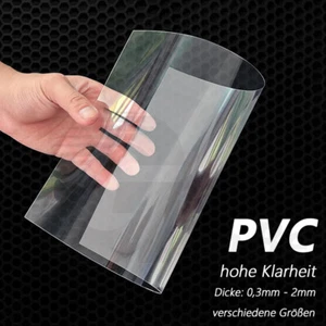 Hart Glasklar PVC Platte Zuschnitt 0,3mm-2mm Stark Technischer Kunststoff Tafel - Bild 1 von 14