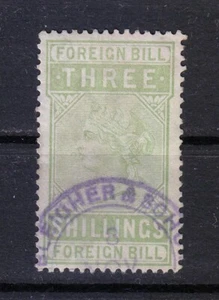 Great Britain Foreign Bill Three Shilling used stamp Victoria period / 004 - Picture 1 of 2