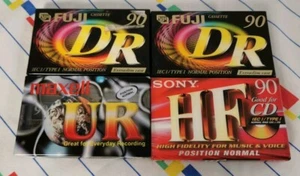 Various New Sealed Blank Audio Cassettes X 4 Sony Maxell Fuji - Picture 1 of 2