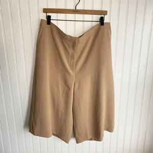 Ann Taylor neu mit Etikett Shorts braun hoch tailliert weites Bein Größe 16 Petite - Bild 1 von 9