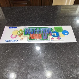 Bust-A-Move Again "EX" 1995 SNK Neo-Geo Arcade Used Marquee Translite Taito - Bild 1 von 7