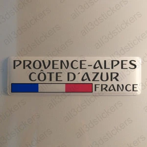Provence-Alpes-Côte d'Azur France Sticker 4.70x1.18" Domed Resin 3D Flag Sticker - Picture 1 of 1