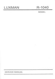 Service Manual-Anleitung für Luxman R-1040 - Picture 1 of 1