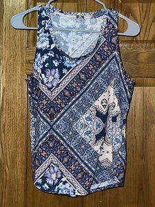 Maurices 24/7 Tank Top Shirt Women’s Size M Stretch Paisley Floral - Bild 1 von 7