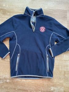 Washington Nationals MLB Antigua Blue Team Logo Medium Half Zip Fleece Women