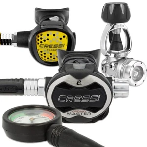 Regulator Cressi Sub T10-SC MASTER CROMO INT with gauge - Picture 1 of 5