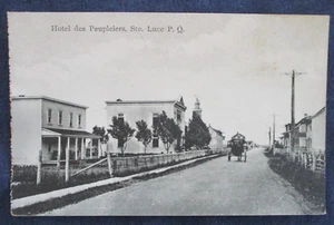 ca1910 Ste Luce Quebec Canada Hotel des Peupeliers Street Scene Postcard - Picture 1 of 2