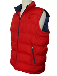 U.S. Polo Association Puffer Vest Mens XL Red Feel Dry Water Resistant Polyester - Picture 1 of 11
